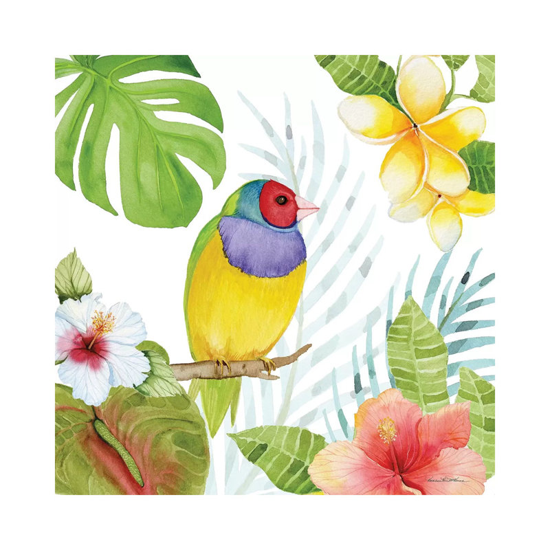 Treasures of the Tropics V by Kathleen Parr McKenna - 1 Piece Wrapped Canvas Wall Art, 66.04 cm H x 66.04 cm W