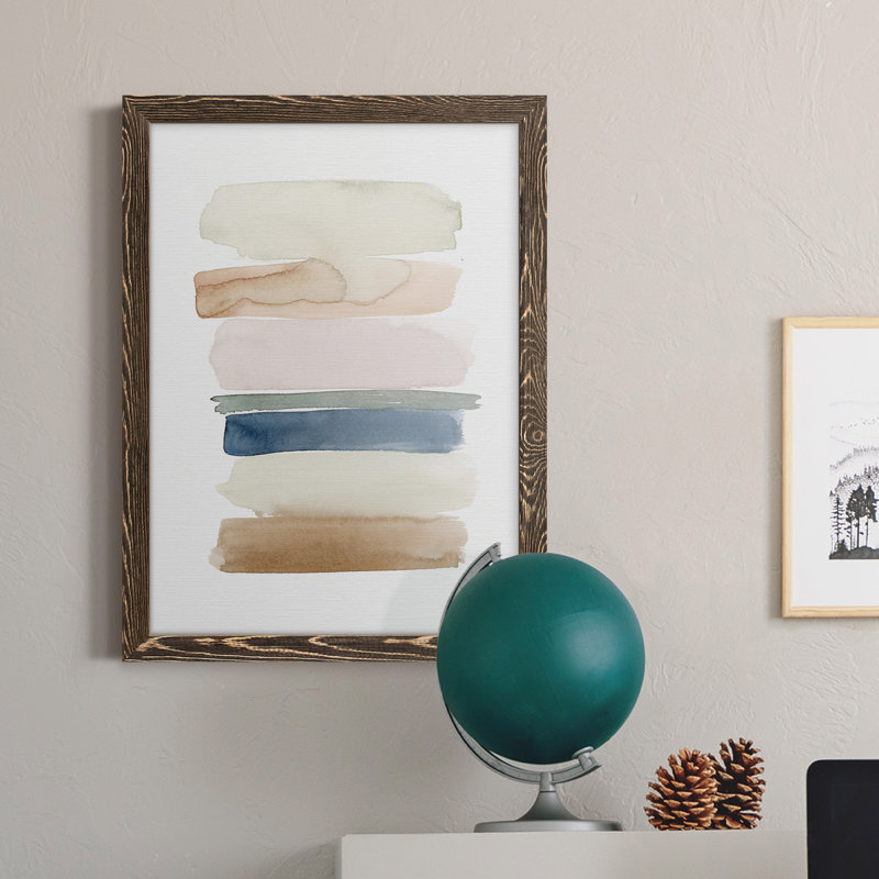 Toile encadrée de qualité supérieure Helouisa - prête à être accrochée, H 23 po x l 32 po x P 1 po, Encadré de bois de noyer
