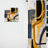 Glam Gold And Black Expression IV - Modern Velvet Curtain - Room Darkening - 1 panel-107831616