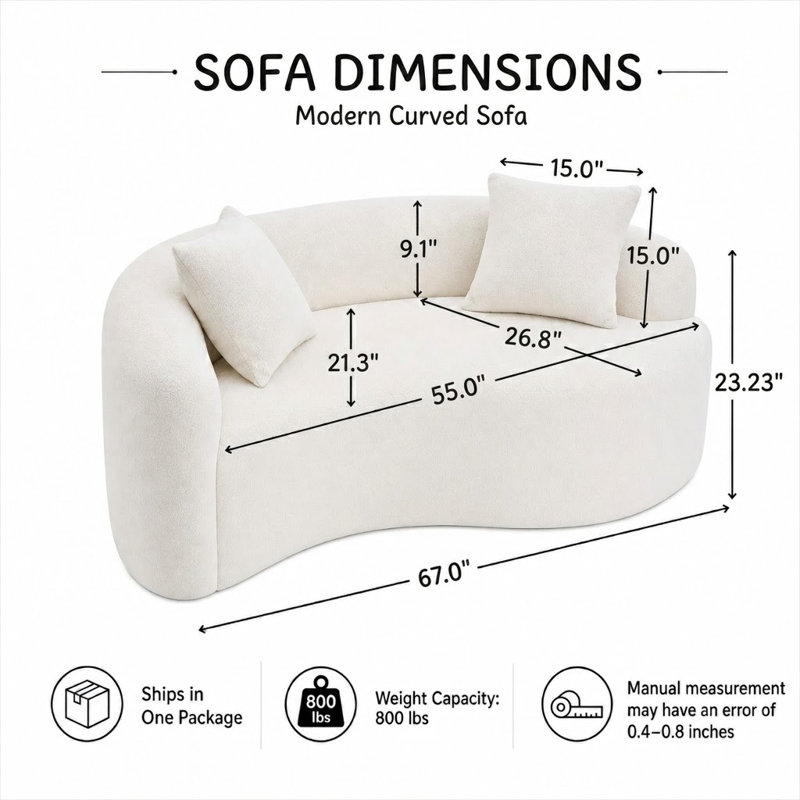 Canapé modulaire Boneless, Blanc