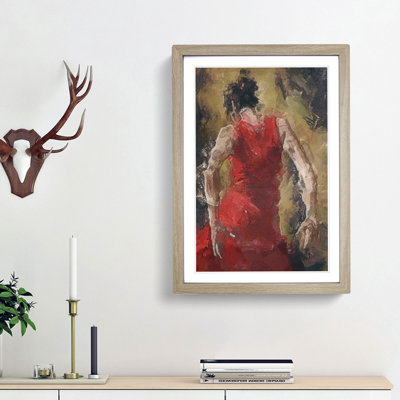 Spanish Flamenco Dancer in Abstract - Picture Frame Painting Print on MDF