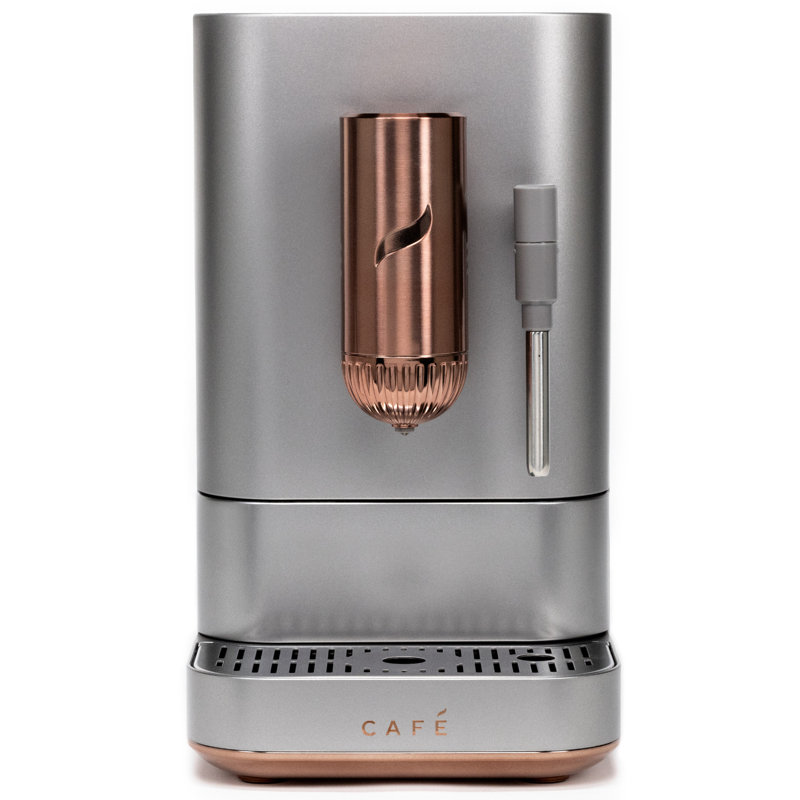 Café AFFETTO Automatic Espresso Machine + Frother, Steel Silver