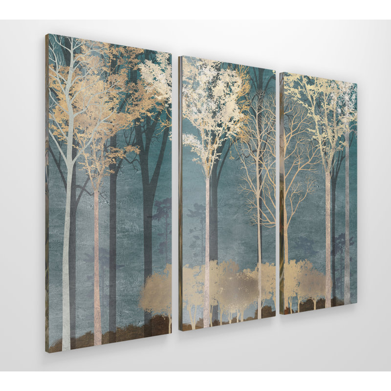 Into the Woods, image à pièces multiples sur toile tendue, H 24 po x l 36 po x 1,5 po