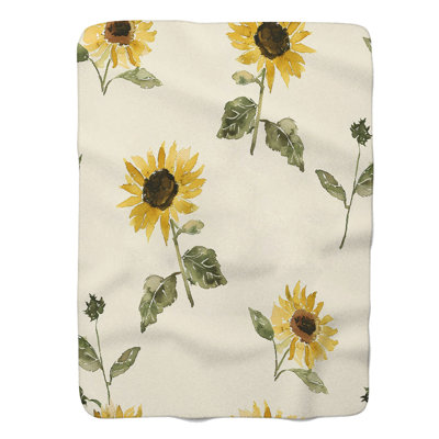 Warm Sunflower Designs - 1 Piece Premium Sherpa Blanket
