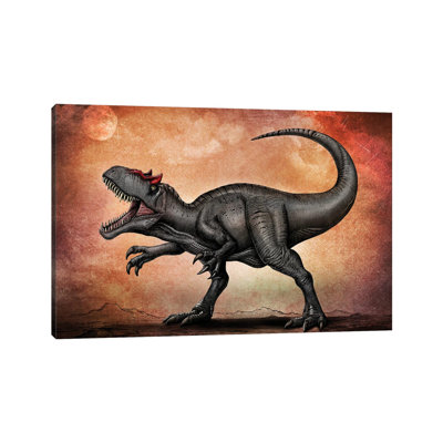 Allosaurus Dinosaur 1 Piece Wrapped Canvas Painting
