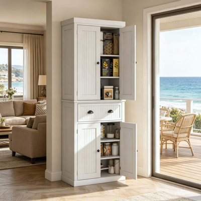 Colonial Style Freestanding Pantry Cabinet