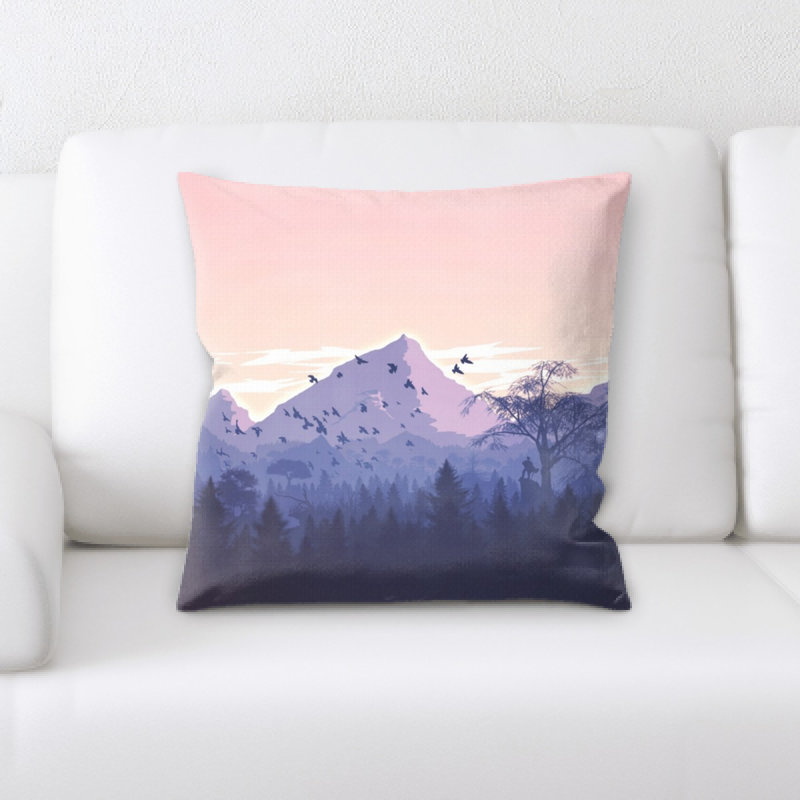 Coussin décoratif montagnes