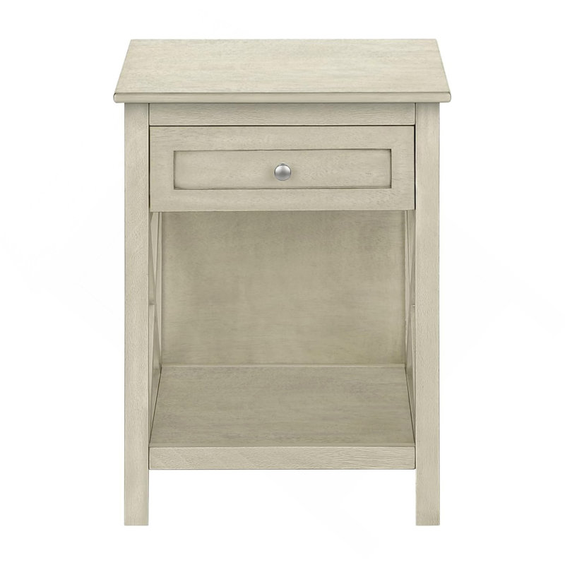 Placage antique, transitionnel, table de bout Bush West