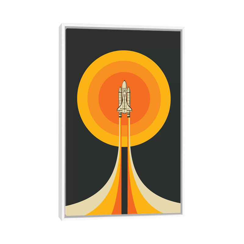Décoration murale Upward Kids, H 60 po x l 40 po x P 1,5 po, Toile avec cadre blanc