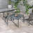 41" - 83" Extendable Patio Table In Dark Gray Hue, Aluminum Frame With Wood Effect Steel Top For 6 8 Seats Expandable Table, 83", Finish, And Wood-like