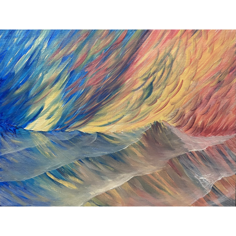Dancing With Color Print by Alicia Lopez, 24" H x 30" W, Black Framed Paper