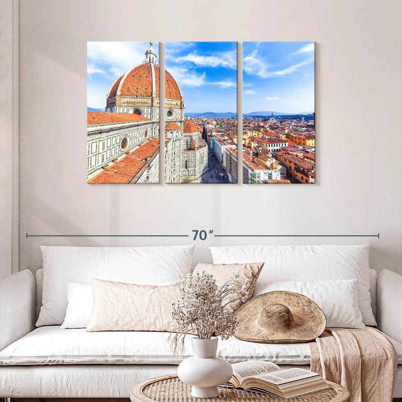 Horizon de la cathédrale de Florence, H 28 po x l 45 po