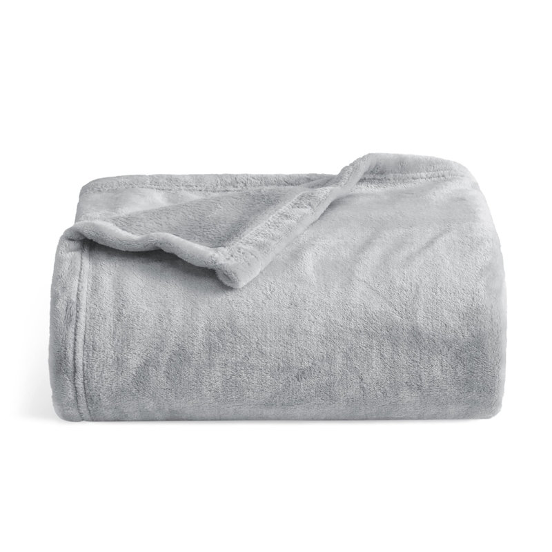Couvertures douillettes et douillettes pour lit, canapé, canapé, voyage, camping, L 102 po x L 96 po, Gris clair