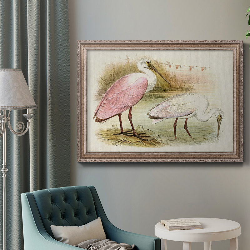 Roseat Spoonbills I - cadre photo, impression sur toile, H 16 po x l 20 po x P 2,5 po