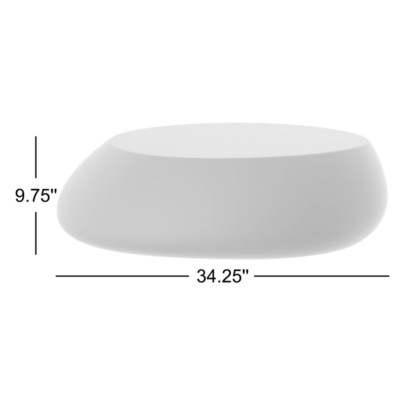 Stone Plastic Coffee Table, Anthracite