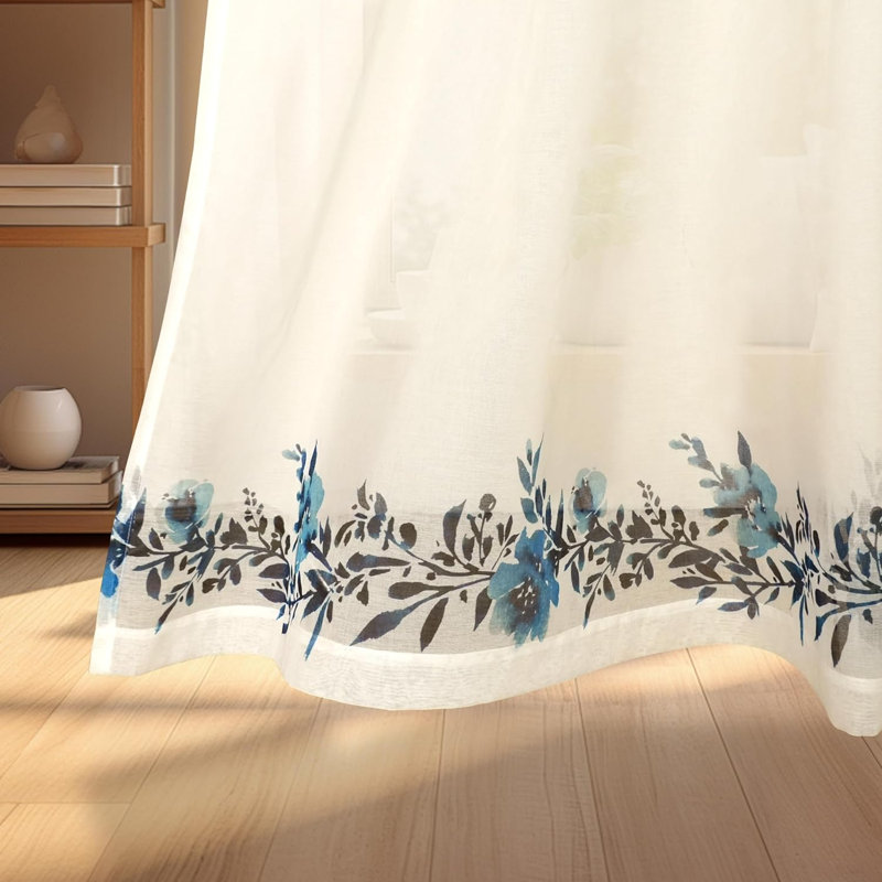 Paire de rideaux transparents Rhondi Ployester, L 52 po x L 84 po
