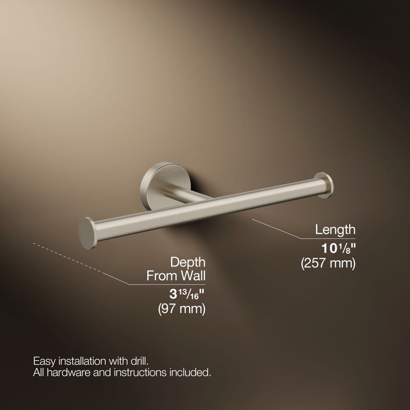 Double Toilet Tissue Holder, Brushed Nickel