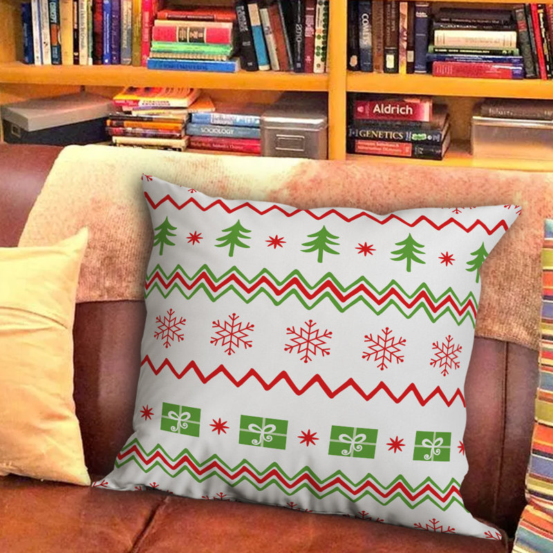 Geometric Outdoor Reversible Throw Pillow, 16" x 16"