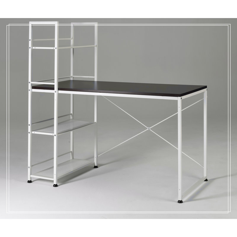 Bureau réversible en bois polyvalent pour un travail et un rangement efficaces