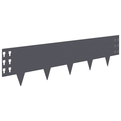 25 cm H x 100 cm W Steel Lawn Edging Fencing with 20 Panel(s) Included