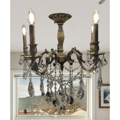 Lustre en cristal 4 lumières Cotten