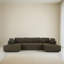 138.62" Upholstered U Shaped Sectional Sofa Couch with Chaise Lounge for Living Room-40168286