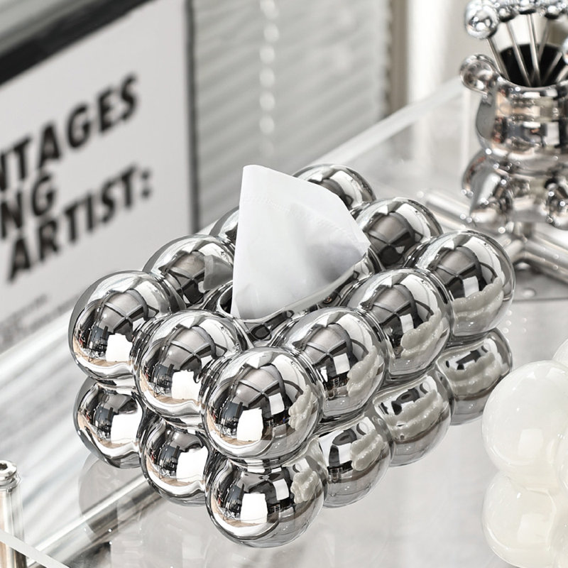 Ceramic Bathroom Accessory, Silver