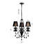Lustre 3 lumières noir vif