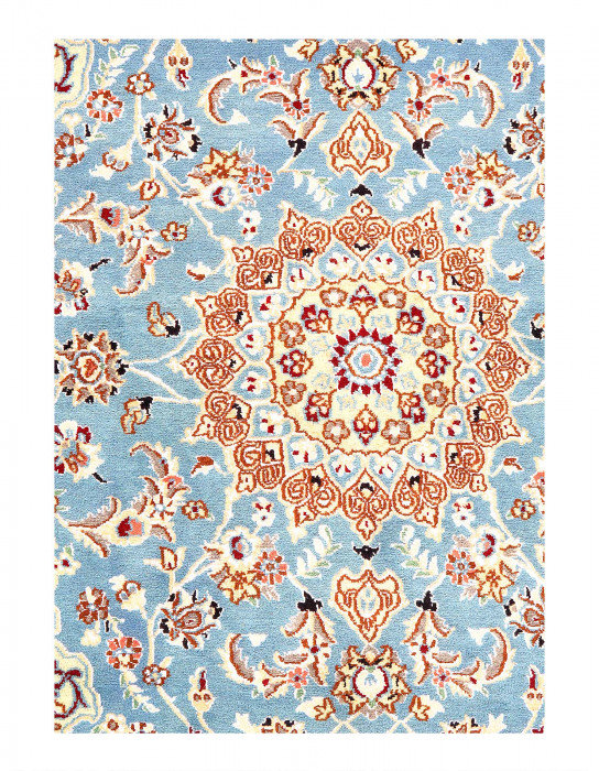 Tapis unique en laine et soie Ieshea