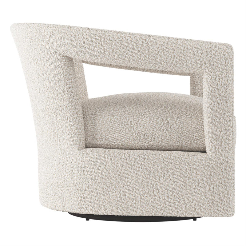 Alana Swivel Barrel Chair, Cream Boucle 1146-002