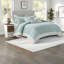 Ensembles de literie simple surdimensionnés en coton, jacquard côtier turquoise pour la maison