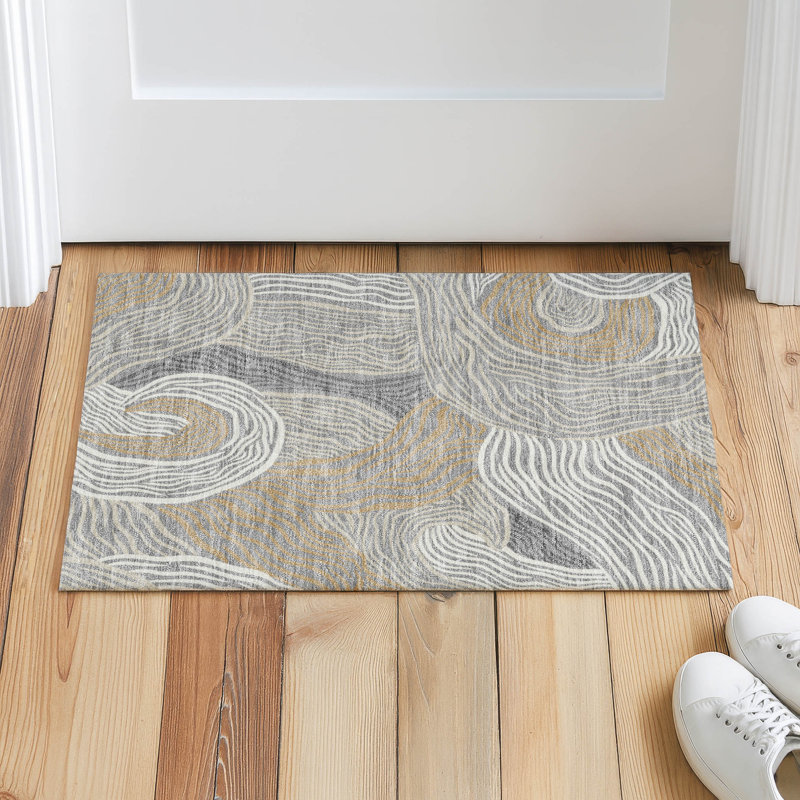 Tapis intérieur / extérieur lavable à la machine Chantille ACN2603, Gris, 1 pi 8 po x 2 pi 6 po