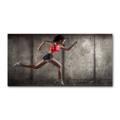 A Running Woman - Wrapped Canvas Print