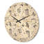 Horloge murale en bois à motif géométrique IV-63891671