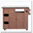 Outdoor Solid Wood Extendable 19.3''/28'' Kitchen Island, Stainless Steel Top Grill Table with Side Spice Rack-125084811