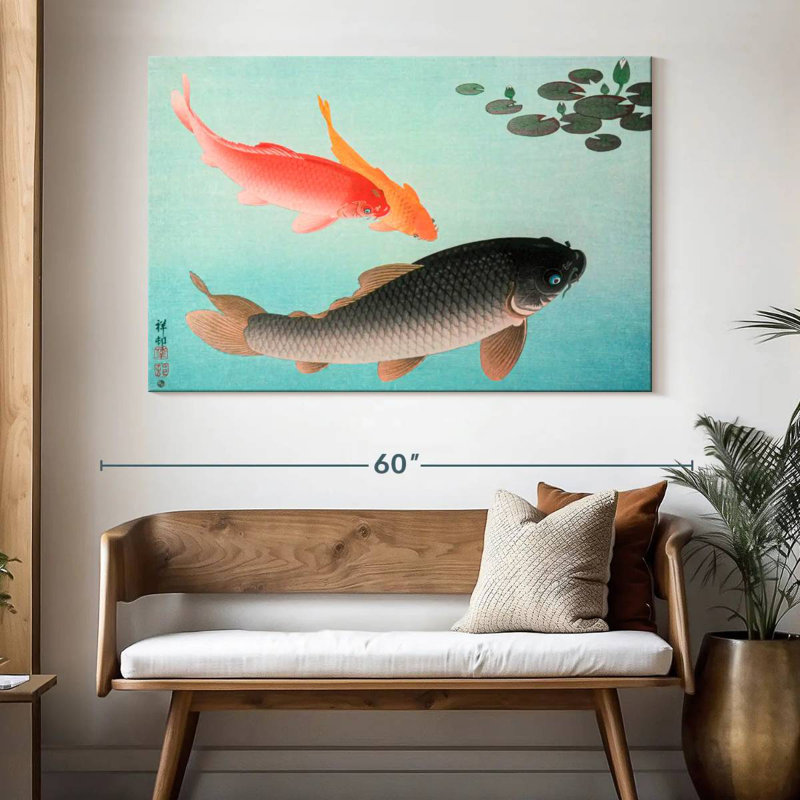 Common And Golden Carp, 34" H x 51" W
