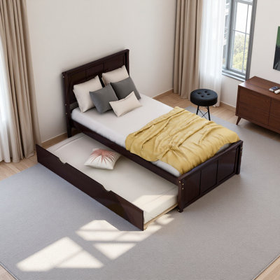 Platform Bed With Twin Size Trundle
