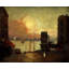 «Cumulus Clouds, East River» par Robert Henri - Art mural sur toile tendue avec châssis-1500336648