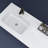 72 Inch Solid Surface Double Sink Vanity Top, Slim 0.56" Thick Countertop, Bright White Modern Design, Lightweight & Easy Install