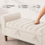 Banc de rangement contemporain luxueux, capitonné, avec siège à canaux, accoudoirs roulés et compartiment caché, idéal pour la chambre, le salon, l'entrée et les dortoirs.-1509422640