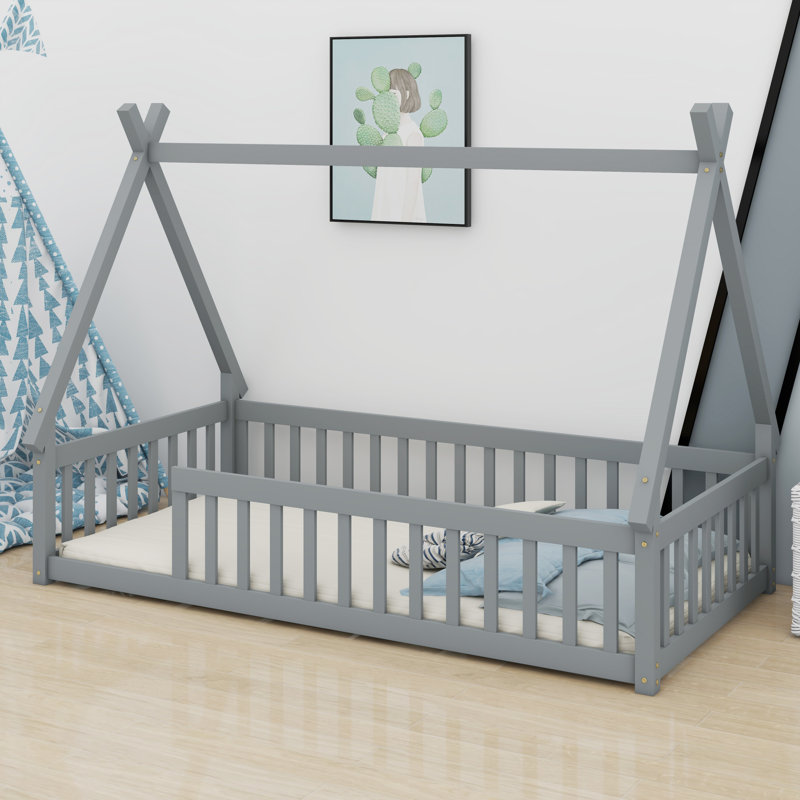 Rails de protection pour plancher bas et lattes de soutien, Gris