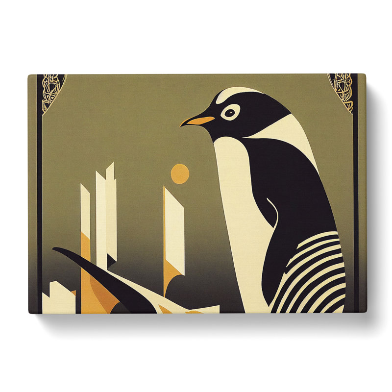 Penguin Art Nouveau Vol.2 Abstract - Wrapped Canvas Print, 35cm H x 50cm W x 3cm D