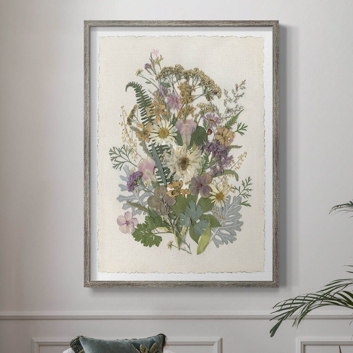 Lark Manor™ Organic Bouquet II Framed Print - Solid Wood 49162 | Wayfair
