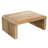 Elainea 36 Inch Coffee Table, Handcrafted Natural Acacia Wood, Rectangular Curved Waterfall Top