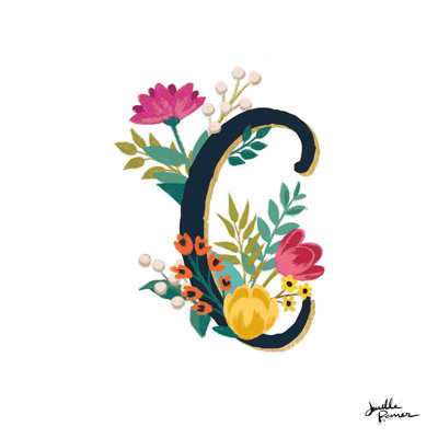«Luxury Luxe Monogram C», reproduction sur toile tendue