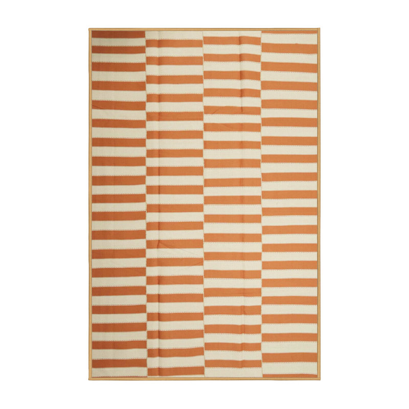 Tapis contemporain orange, Rectangle 2 pi x 4 pi