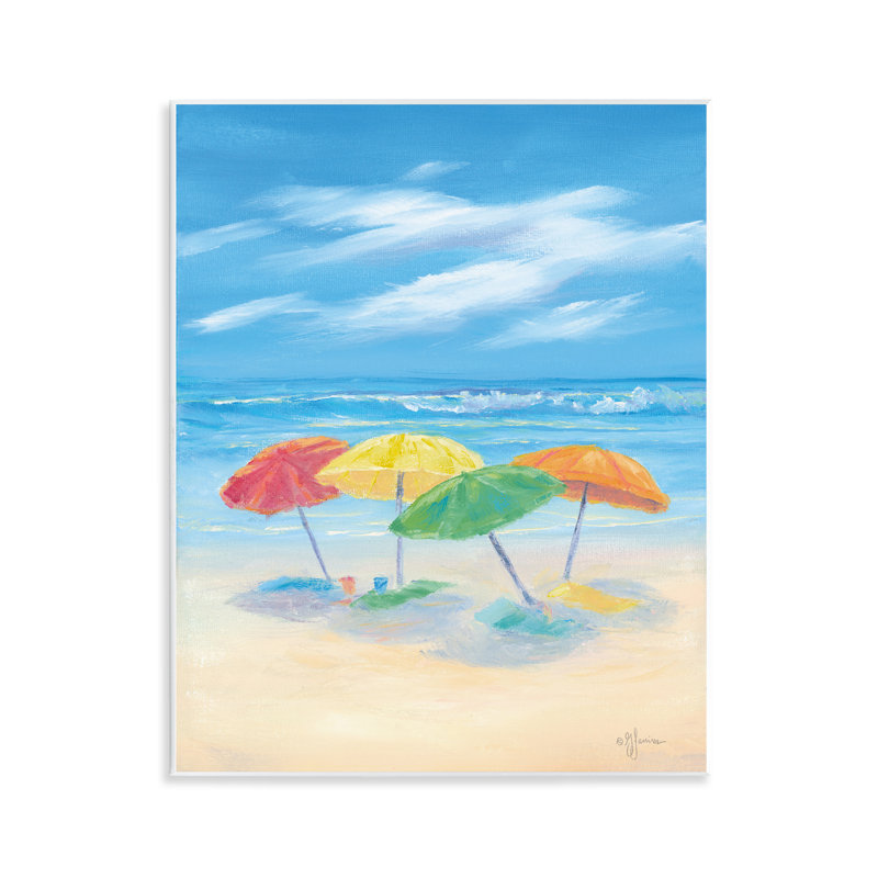 "Summer Seaside Umbrellas", art par Georgia Janisse