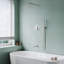 3 fonctions 10 po Système de pomme de douche ronde avec douchette et bec de baignoire (valve incluse)-113407218