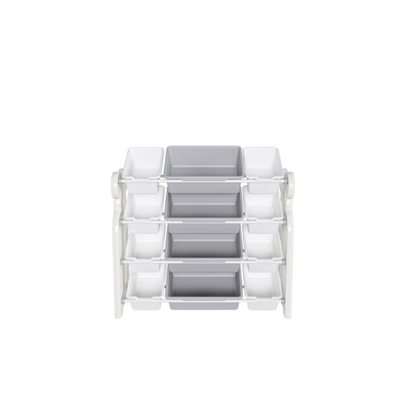 Rangement pour jouets pour enfants avec 12 bacs