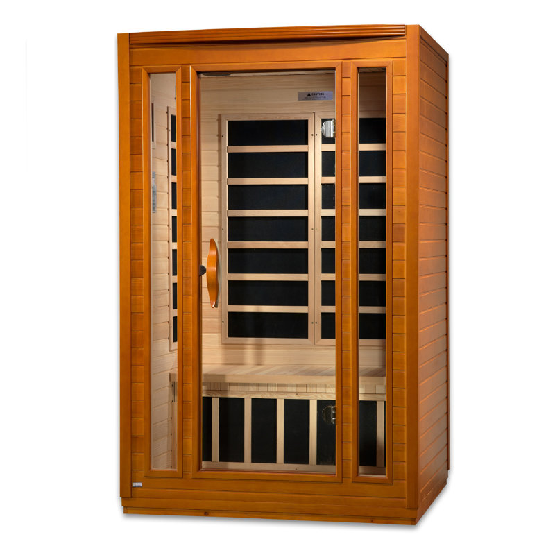 Barcelona Honey Dark Stain Hemlock 1-2 Person Infrared Sauna